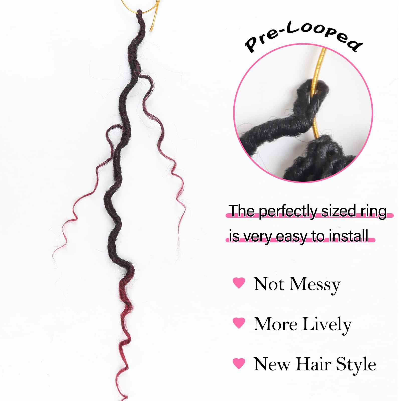 Sosihua Goddess locs crochet hair, 9 packs soft boho faux locs with curly ends bohemian crochet dreads for black women(14Inch,#Tbug)