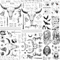 12 Sheets Halloween Temporary Tattoo Set - Waterproof Face Stickers