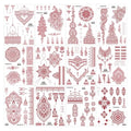Henna Temporary Tattoo Stickers 12 Sheets Indian Mandala