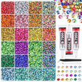 Multicolored Resin Rhinestones 12600pcs with Tweezers & 3 Glue Sets for DIY Jewelry & Crafts