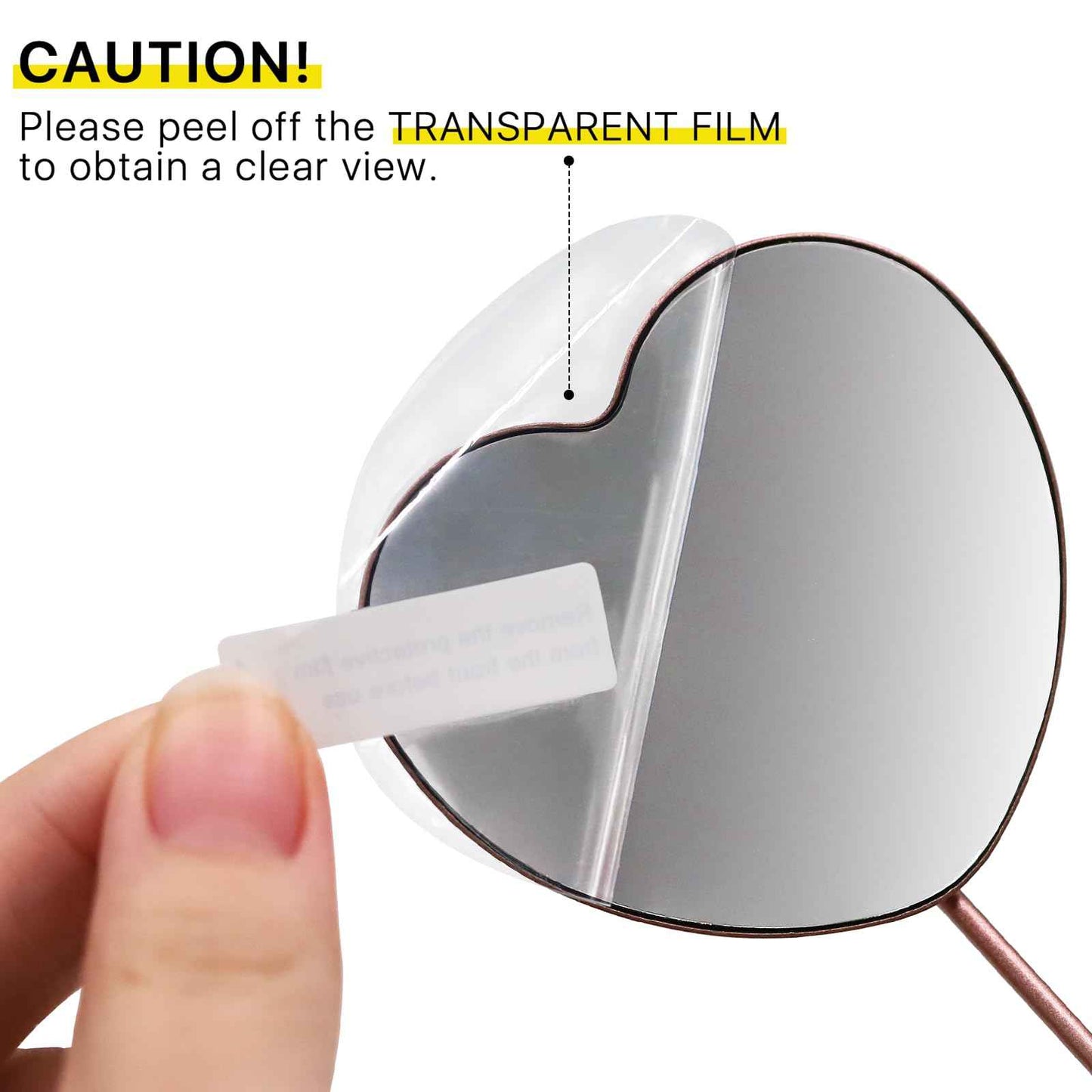 Miuffue 2.2inch Lovely Lash Mirror, Heart Shaped Detachable Stainless Steel Eyelash Mirror for Eyelash Extensions, Lash Supplies and Tool for Techs, Pink