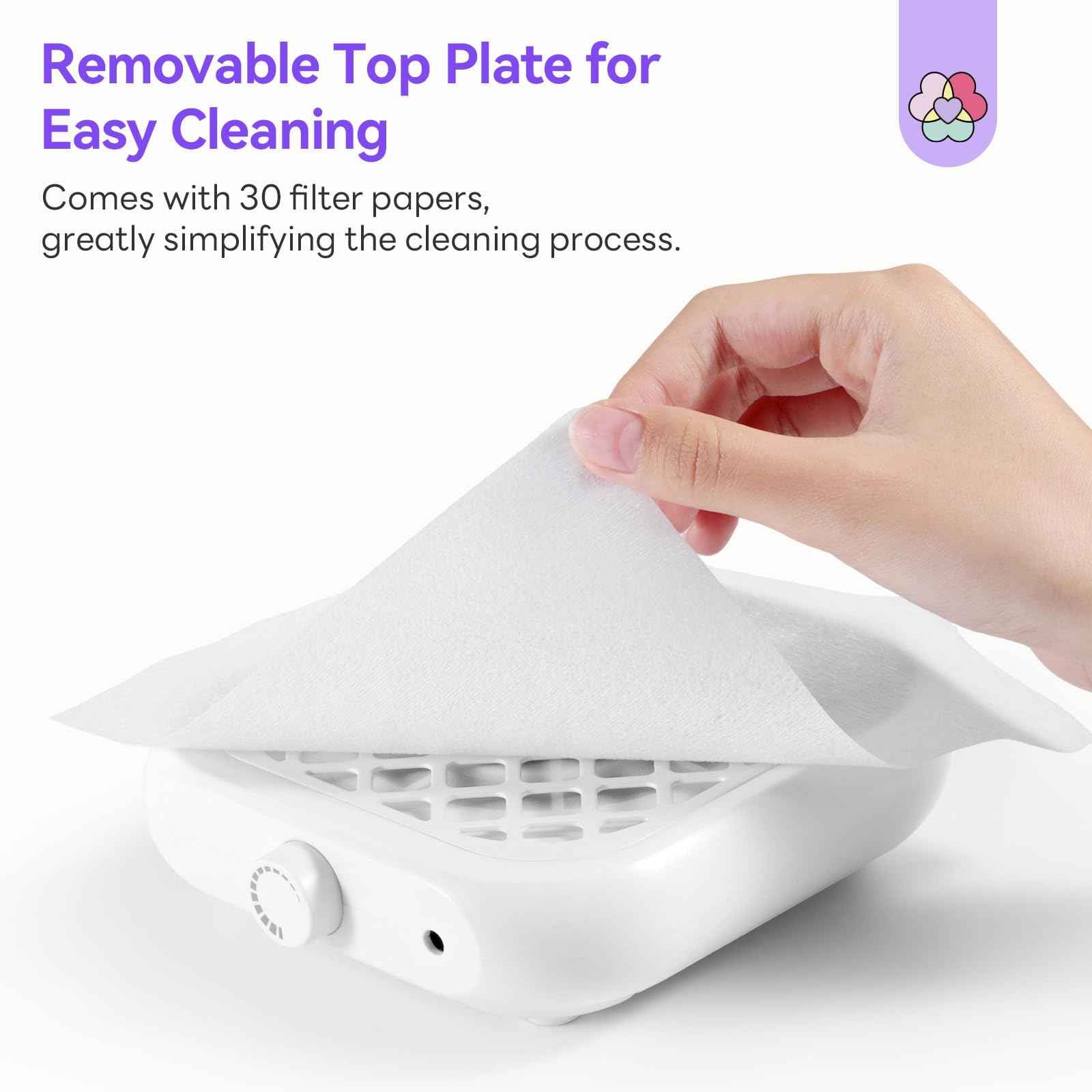 SAVILAND Nail Dust Collector:1000PA Dust Collector 5X Stronger Acrylic Dust Collector Nail Tech & Powerful Suction Nail Vacuum Dust Collector for Nail Tool 6000 RPM Nail Tech Must Have for Home Use