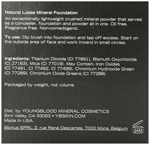 Natural Loose Mineral Foundation - Mahogany by Youngblood for Women - 0.35 oz Foundation