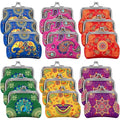 Indian Return Gift Coin Purses - Set of 18 Diwali & Pooja Souvenirs