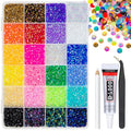 qiipii 3mm Jelly Resin Rhinestones Kit - 24 Colors Flatback Craft Gems