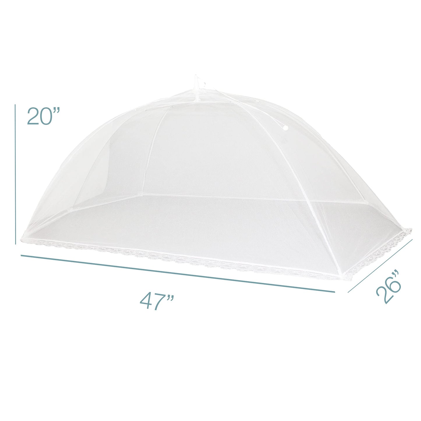 Simply Genius Extra Large Food Tents (6 Pack) 39x24 Pop-Up Food Tents/Food Covers for Outdoors, Reusable and Collapsible, Food Nets