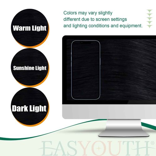 Easyouth Ponytail Extension Human Hair Black Pony Tails Hair Extensions Jet Black 12 Inch 70g Flexible Wrap Around Ponytail Human Hair Short Straight Hair Extensions