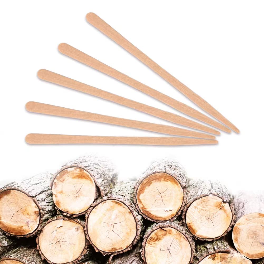 DecBlue 500 Pcs Eyebrow Wax Sticks Wooden Wax Sticks Lip Face Small Waxing Applicator Sticks for Hair Removal Wax Spatulas Sticks(Without Handle)