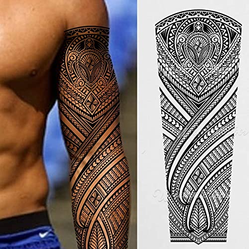 2x Tribal Turtle Temporary Tattoos | Polynesian Maori Design