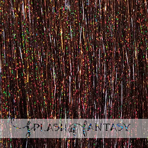 40" Hair Tinsel Set - 200 Strands of Sparkle Brown & Mocha