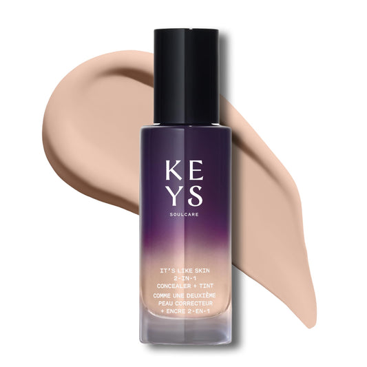 Keys Soulcare It's Like Skin 2-In-1 Concealer + Tint, Brightens & Blurs with Niacinamide & Squalane for Radiant Skin, Vegan, Cruelty-Free, 1 Fl Oz