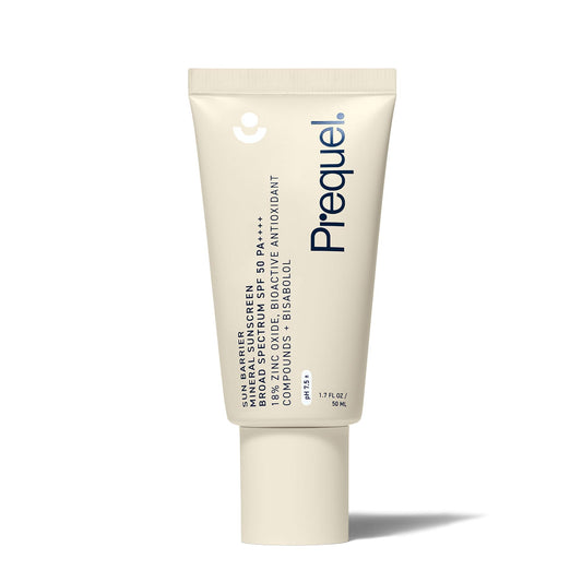 Prequel Skin - Sun Barrier Mineral SPF 50 Sun Protectant - Lightweight Semi-Transparent Zinc Oxide Sunscreen - 1.7 Fl Oz