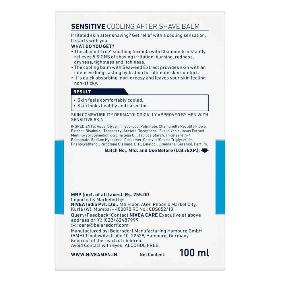 Nivea Men Sensitive Cooling After Shave Balm 100Ml
