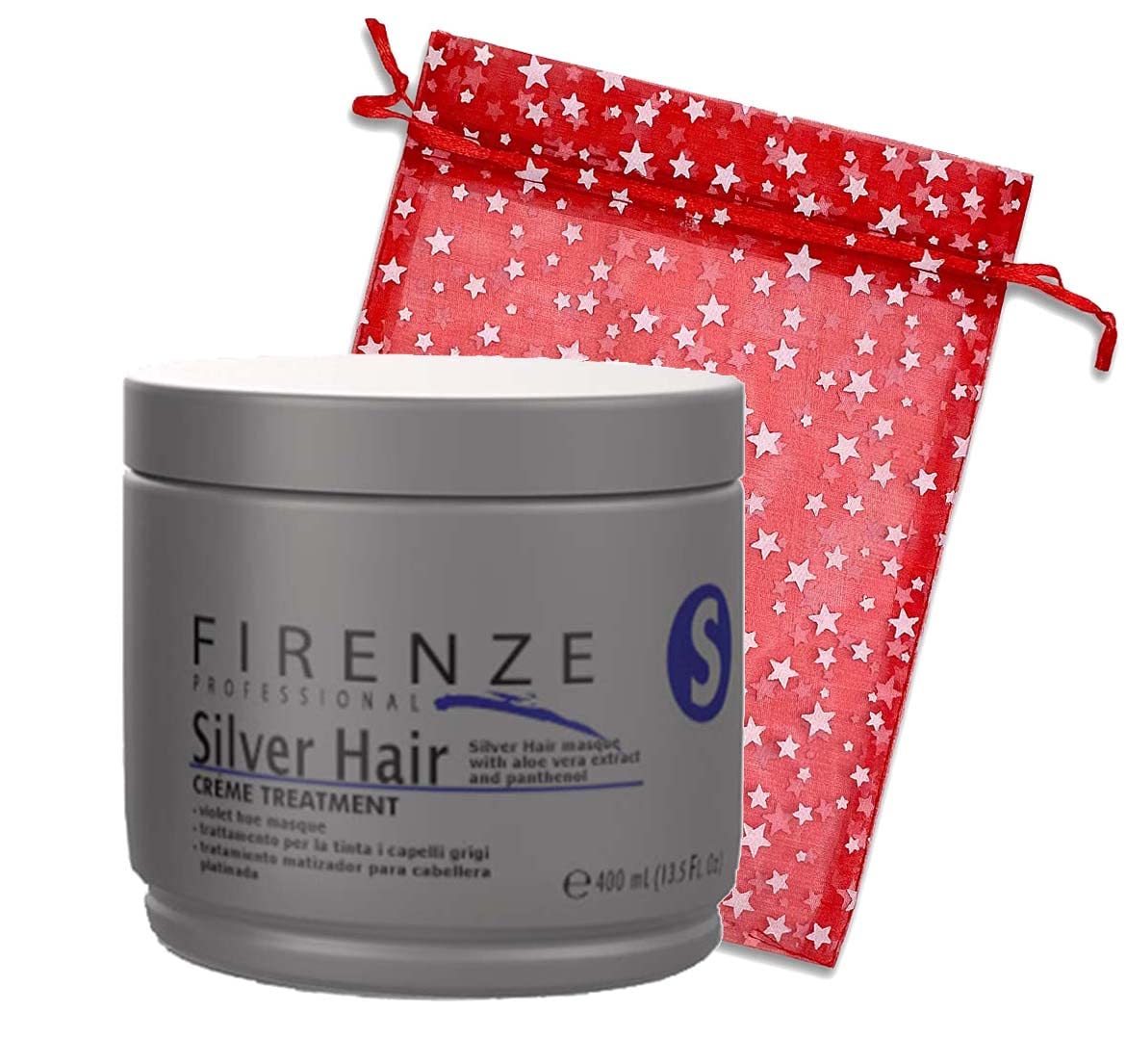 FIRENZE Firenze Professional Silver Hair Purple Mask Treatment (salt sulfate & paraben free) 13.5 oz with Free Red Gift Bag