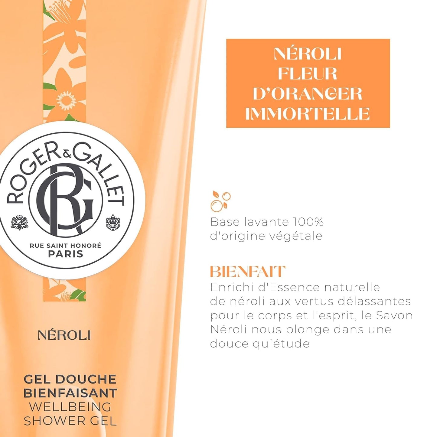 ROGER & GALLET | Body Wash & Shower Gel for Women | Neroli 6.6 Oz