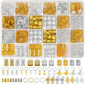 296PCS Gold & Silver Hair Jewelry for Braids - Durable Cuffs & Clips