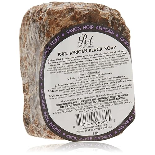 RA COSMETICS African Raw Black Soap 1lb
