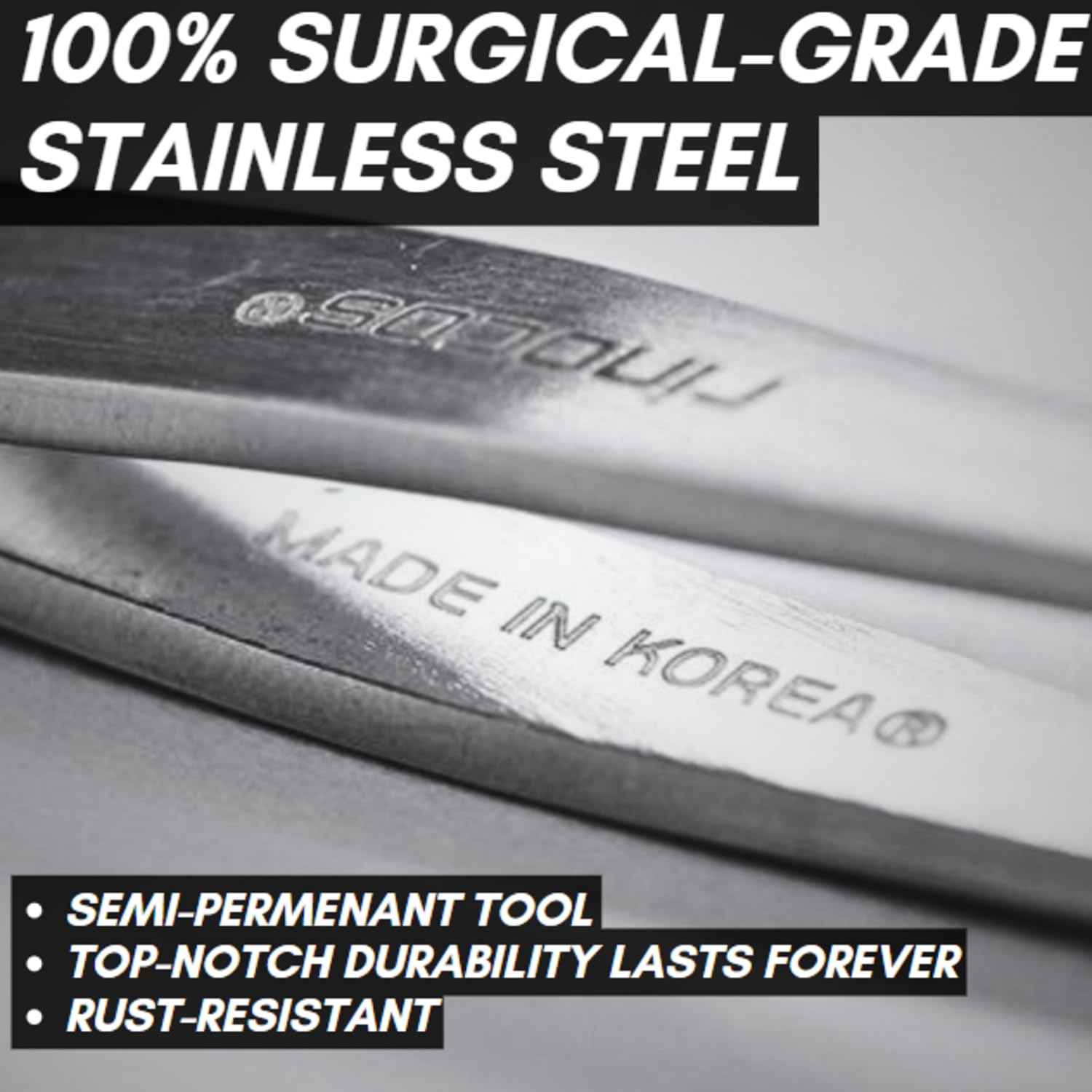 rinocos [Made in Korea] Hand-Made Nose Hair Trimmer - Nasal Clippers, Eyebrow Scissors, Nose Hair Trimmer for Men & Women, Nose Hair Clippers, 304-Grade Stainless Steel, Nose Hair Scissors (Brown)