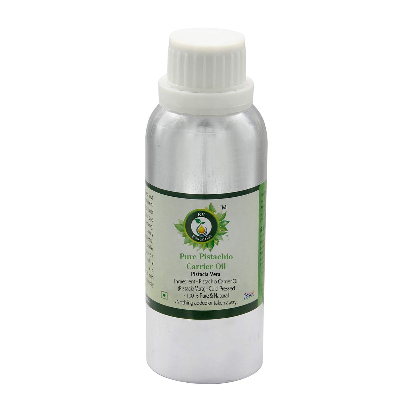 R V Essential Pure Pistachio Carrier Oil 300ml (10oz)- Pistacia Vera (100% Pure and Natural Cold Pressed)