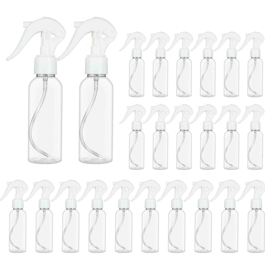 LISHINE 24 Pack Small Spray Bottles 3.5 oz Hair Spray Bottle 100ml Plastic Fine Mist Spray Bottles, Travel Size Spray Bottle Mini Continuous Spray Bottle for Hair, Water, Plant, Essential Oils