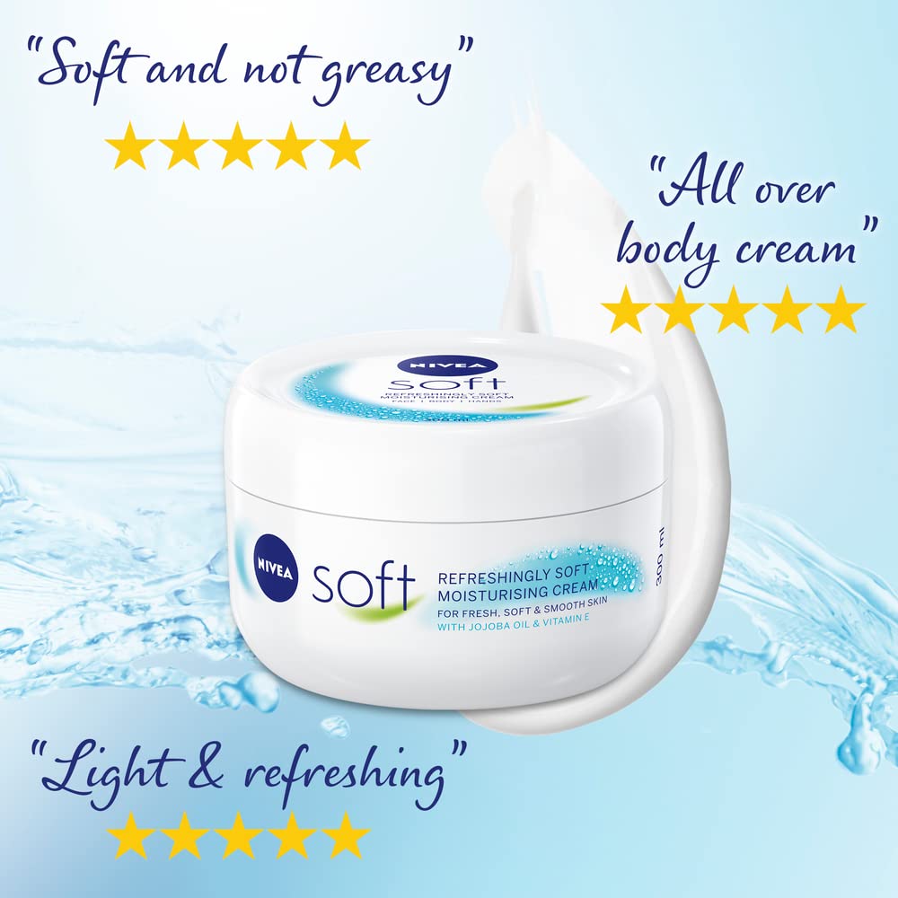 NIVEA Soft Refreshingly Soft Moisturizing Cream,, 6 Fl Ounce ()