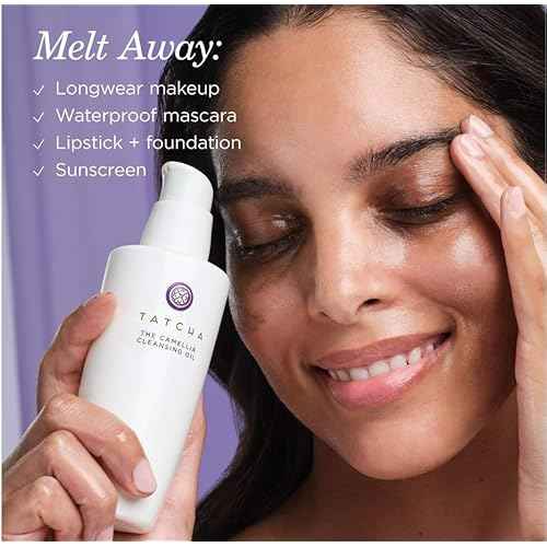 TATCHA Pure One Step Camellia Cleansing Oil | 2 in 1 Makeup Remover Oil & Face Wash | 150 ml / 5.1 oz