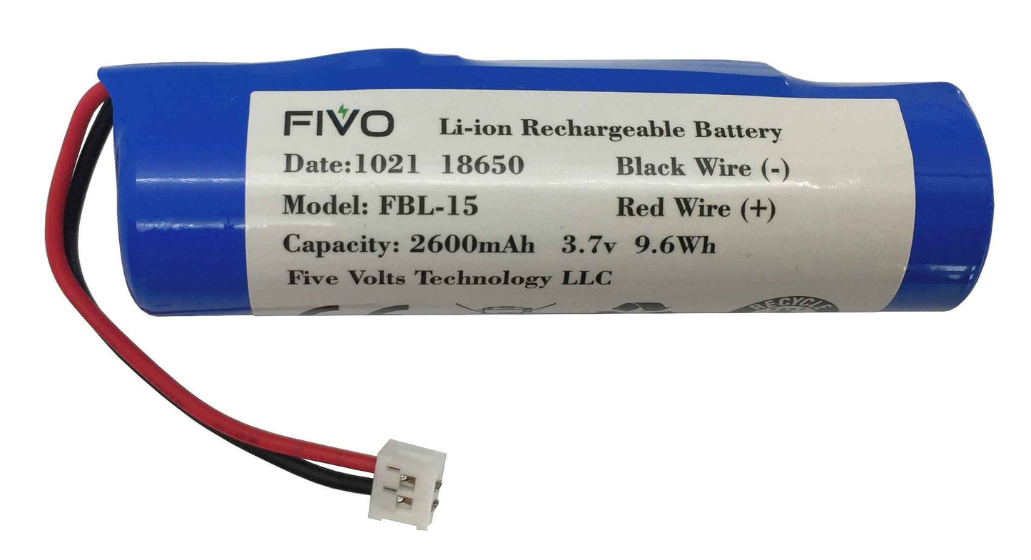 FIVO Replacement Battery for Wahl Clipper 5 Star Magic Clip Cordless, Senior Cordless, Sterling 4, Lithium Ion Cordless, Designer, Beretto, Super Taper Cordless, 93837-001, 3.7V 2600mAh