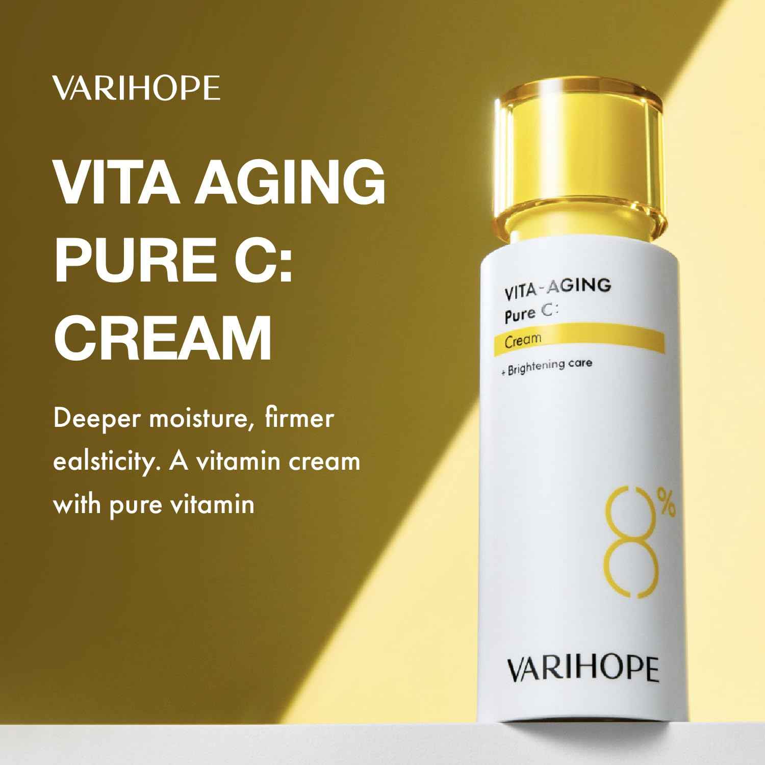 VARIHOPE Vita-Aging Pure C Cream – Vitamin C Face Cream for Deep Hydration, Elasticity & Uneven Tone, Korean Skin Care with Pure Vitamin C for Smooth, Radiant, Healthy-Looking Skin | 1.35 fl oz