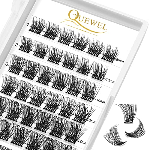 QUEWEL Lash Clusters 72Pc Mixed 8-16mm DIY Eyelash Extensions