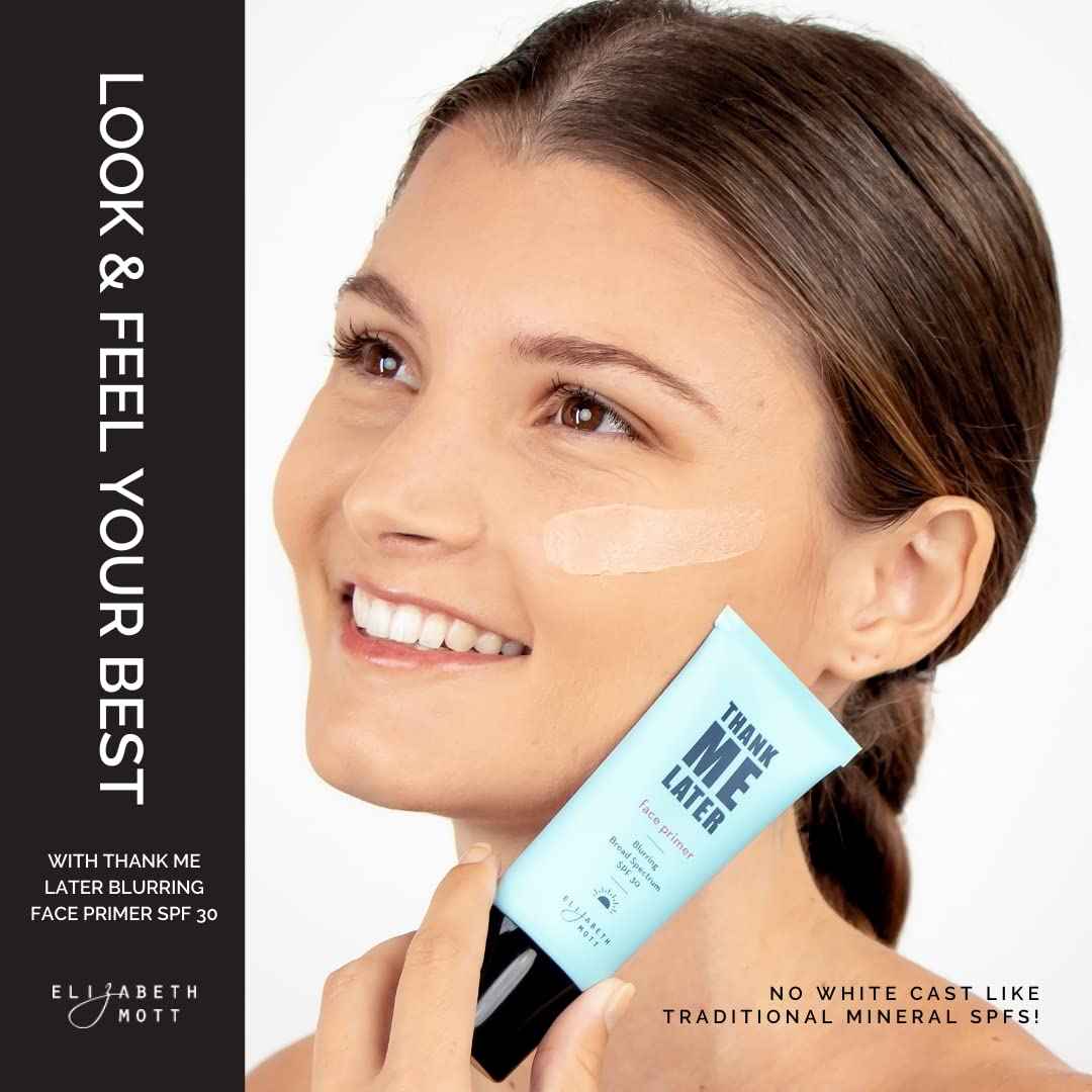 Elizabeth Mott - Thank Me Later Blurring Face Primer (30g) and Thank Me Later Clean Face Towels - Cruelty Free - (2-Pack Bundle)