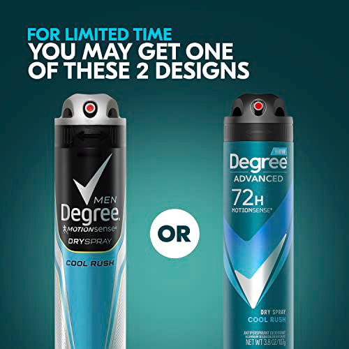 Men's Antiperspirant Deodorant Dry Spray - Cool Rush, 3 Pack, 72-Hour Protection