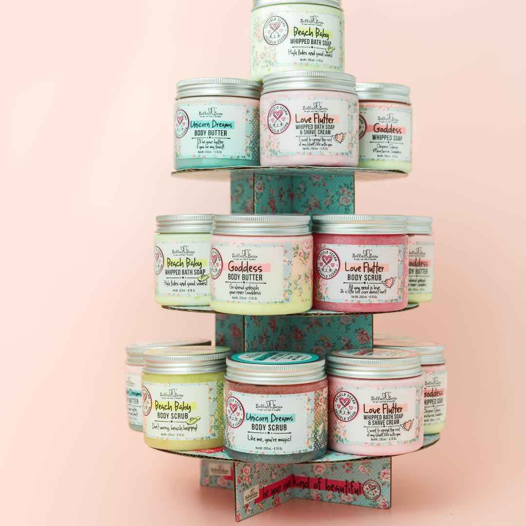 Beach Baby Body Scrub, Whipped Bath Soap & Shave Cream and Shea Body Butter Bundle