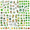 Roarhowl Temporary Tattoos, 110 Pieces, St. Patrick's Day Green Clover Design, Adults and Children 3 Years and Up Holiday party tattoos