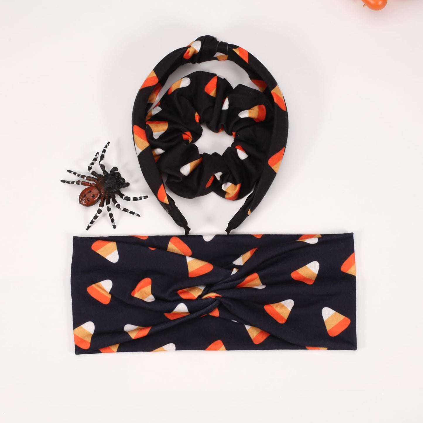 Halloween Headbands Hair Scrunchies Hair Bands for Women Girls Ghost Star Moon Pumpkin Hair Accessory for Halloween Party