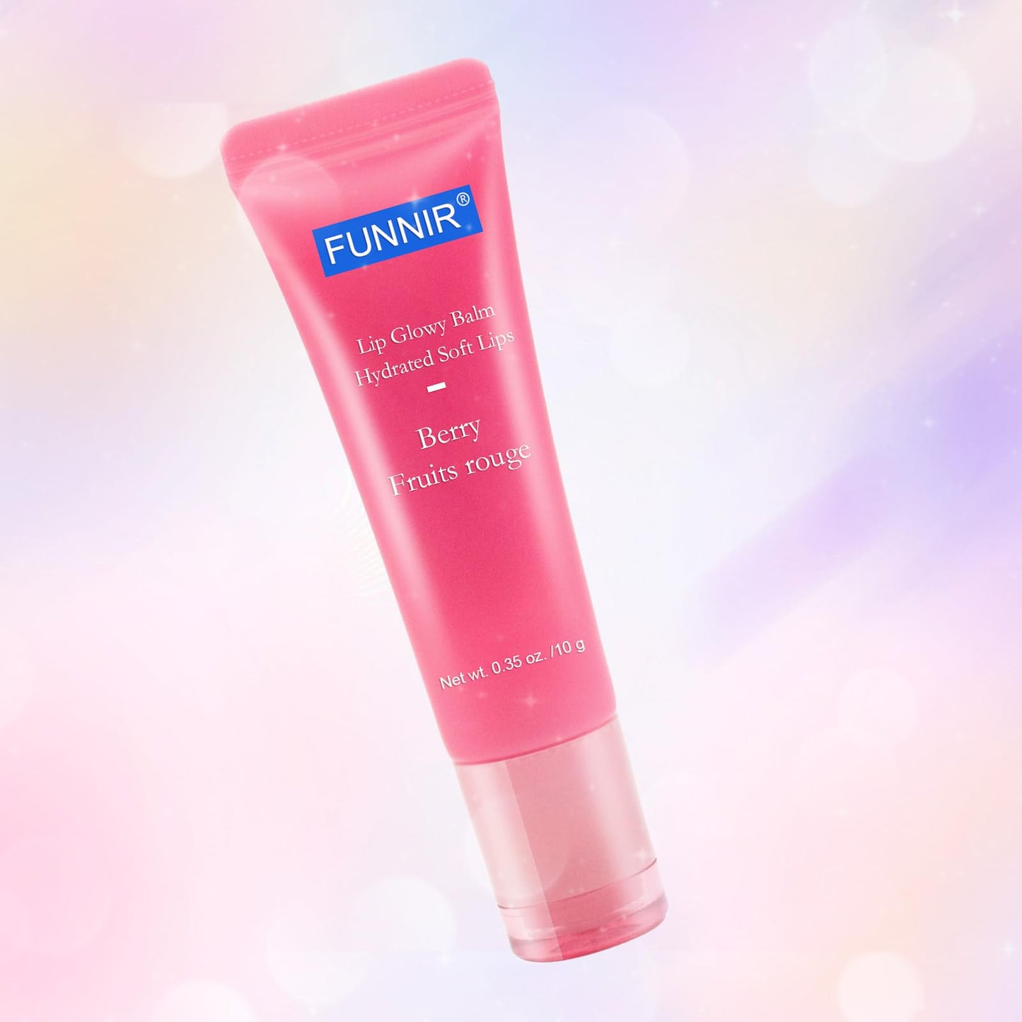 FUNNIR Lip Glowy Balm of Berry Scent,Moisturizing Lip Balm For A Sheer Tint Of Color-10g, Hydrate, Glossy, Lightweight, Moisturize & Tint with Shea Butter