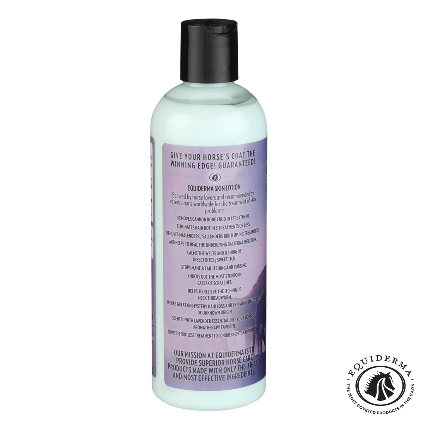 EQUIDERMA Horse Skin Lotion – 16 oz | All-in-One Equine Skin Care for Cannon Bone Scurf, Mane & Tail Itching, Midline Irritation, Dry Patches & Coat Health Support