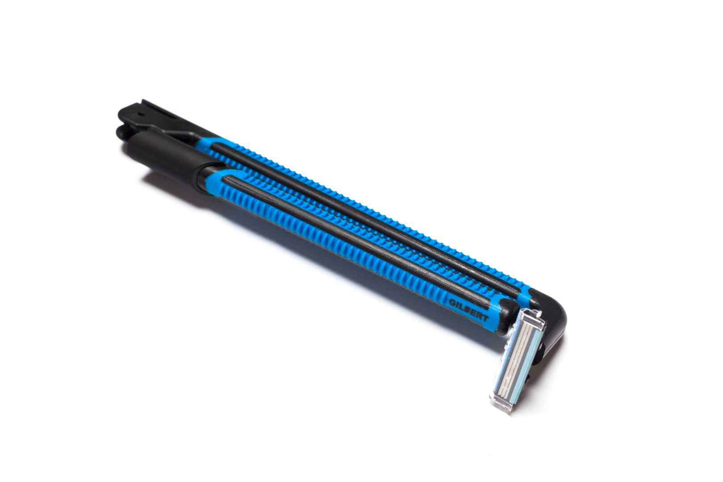 EVOLVE Body Razor Back Shaver Leg Shaver Face Shaver Long Sturdy Folding Handle - 4 Cartridges Included - Shave Wet or Dry - Better Control - Safety Razor Won't Cut Your Back Like Larger Blades