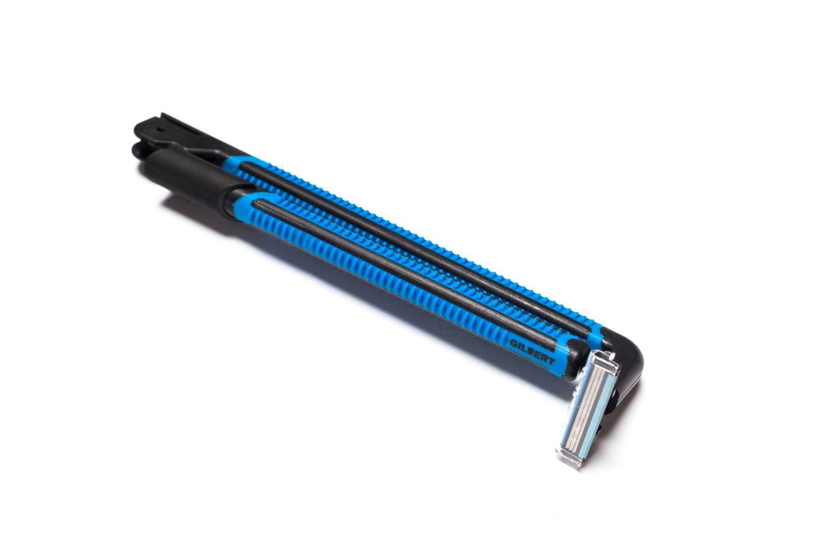 EVOLVE Body Razor Back Shaver Leg Shaver Face Shaver Long Sturdy Folding Handle - 4 Cartridges Included - Shave Wet or Dry - Better Control - Safety Razor Won't Cut Your Back Like Larger Blades