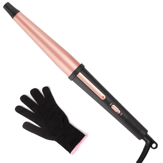 Ewopas Curling Iron 1 1/4 inch, Ceramic Curling Wand 1.25 Inch Dual Voltage Hair Crimper for Women, 32mm Beach Waver Curling Iron