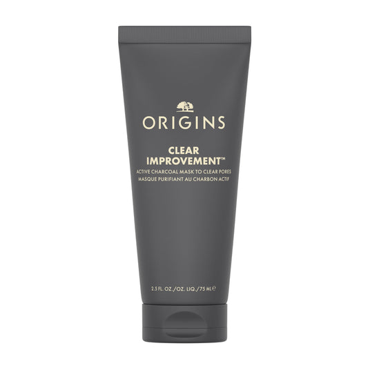 Origins Clear Improvement Active Charcoal Face Mask to Clear Pores | Clay Mask | Fragrance Free, 2.5 Fl Oz