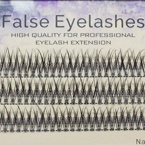 Fish Tail False Lashes 20 Roots Eyelash Extensions C Curl 10mm