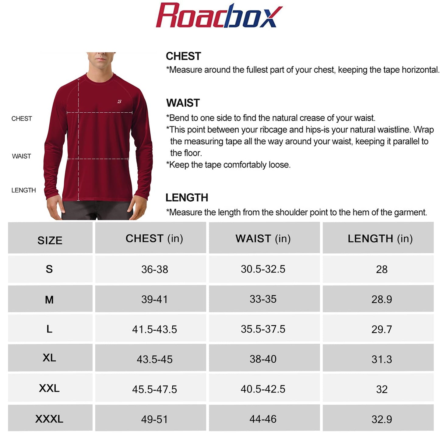 Roadbox Mens UPF 50+ UV Sun Protection Shirts Outdoor Long Sleeve SPF Diving Rash Guard for Fishing Hiking Swimming Beet Red