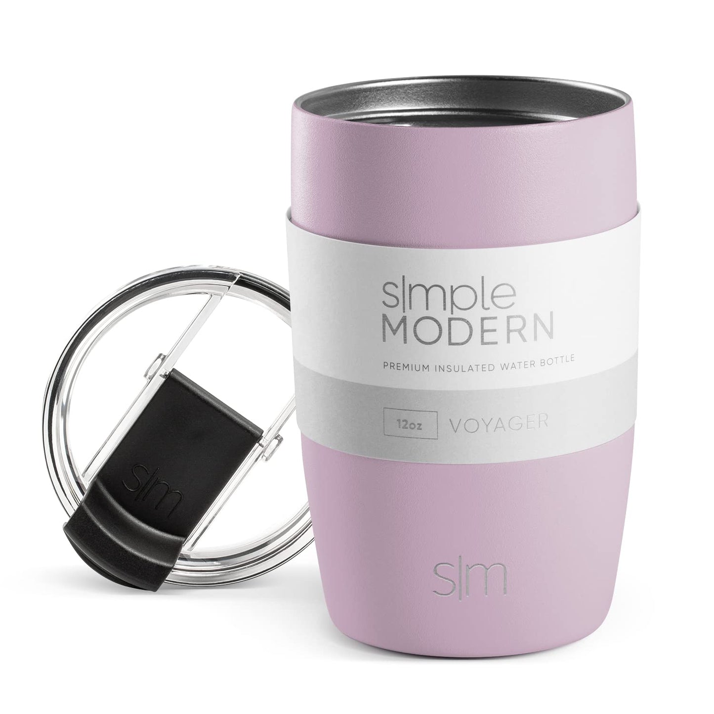 Simple Modern Travel Coffee Mug Tumbler with Flip Lid | Reusable Insulated Stainless Steel Cold Brew Iced Coffee Cup Thermos | Gifts for Women Men Him Her | Voyager Collection | 12oz | Lavender Mist