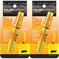 Maybelline New York Volum' Express The Colossal Cat Eyes Washable Mascara Makeup, Glam Black, 2 Count, Washable Glam Black