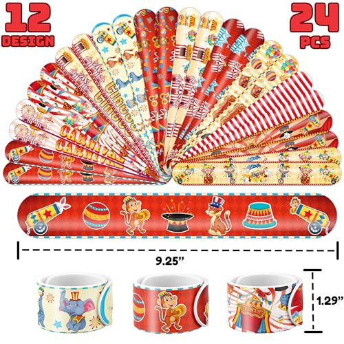 Carnival Party Favors Set - 72 Pieces Slap Bracelets & Temporary Tattoos