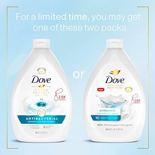 Dove Antibacterial Hand Wash Refill 34 oz Pack of 6 Unscented Moisturizing