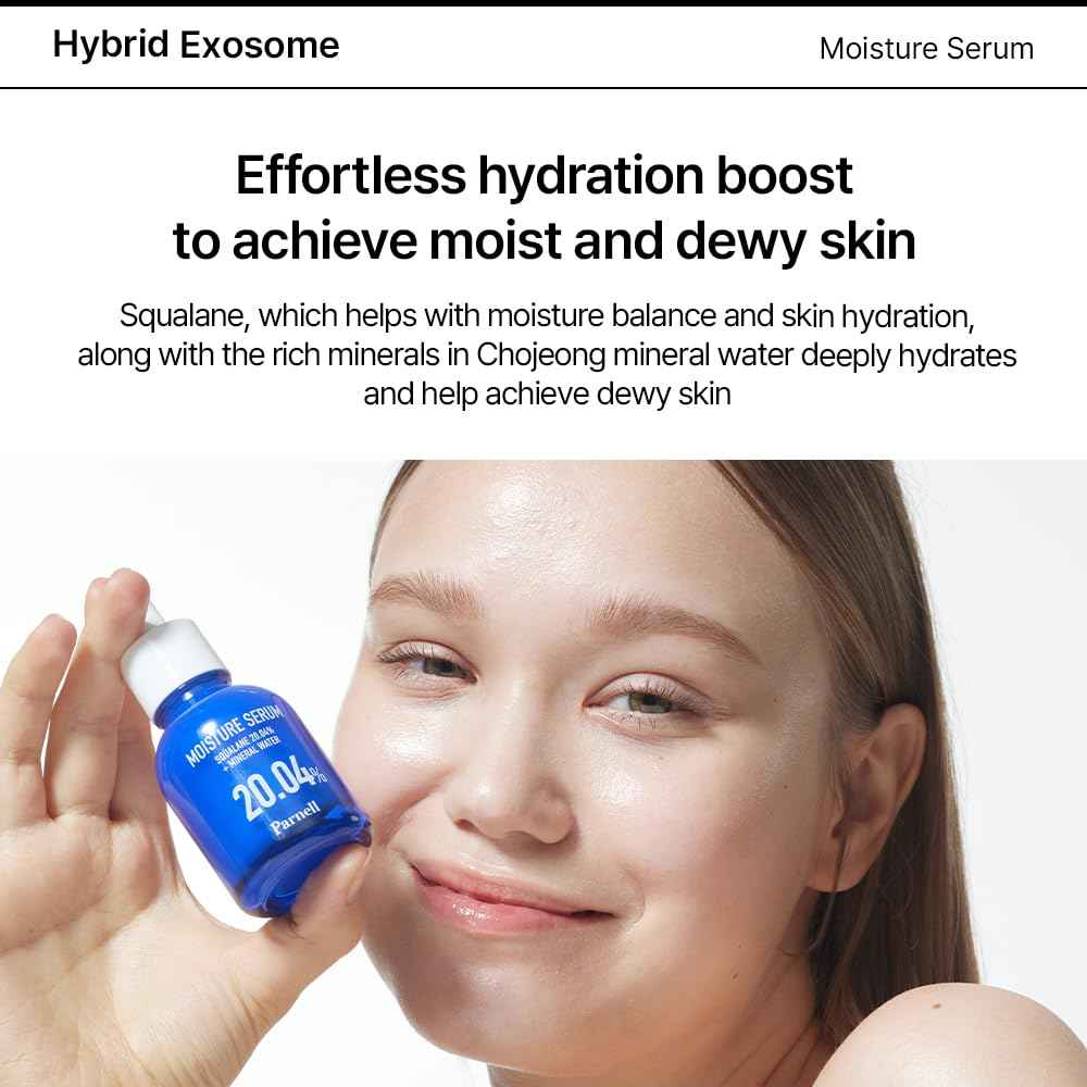 Parnell Squalane 20.04% Serum, Deep Hydrating Face Moisturizer, Mineral Water Barrier Serum for Dry & Sensitive Skin (1.01 fl.oz)