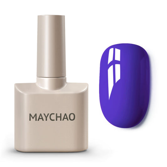 MAYCHAO 15ML Gel Nail Polish 1Pc Purple Gel Polish Soak Off UV LED Nail Polish Nail Art Starter Manicure Salon DIY at Home, 0.5 OZ