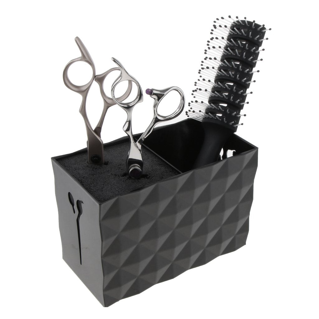 Anjiyoyo Professional Large Capacity Acylic Salon Scissors Holder Box Hairdressing Combs Clips Organizer Racks