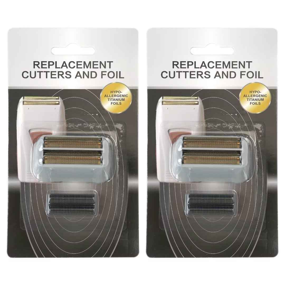 2x Golden Pro Shaver Replacement Foil and Cutters Compatible with Andis 17150(TS-1)/17155/17200 Shaver ProFoil